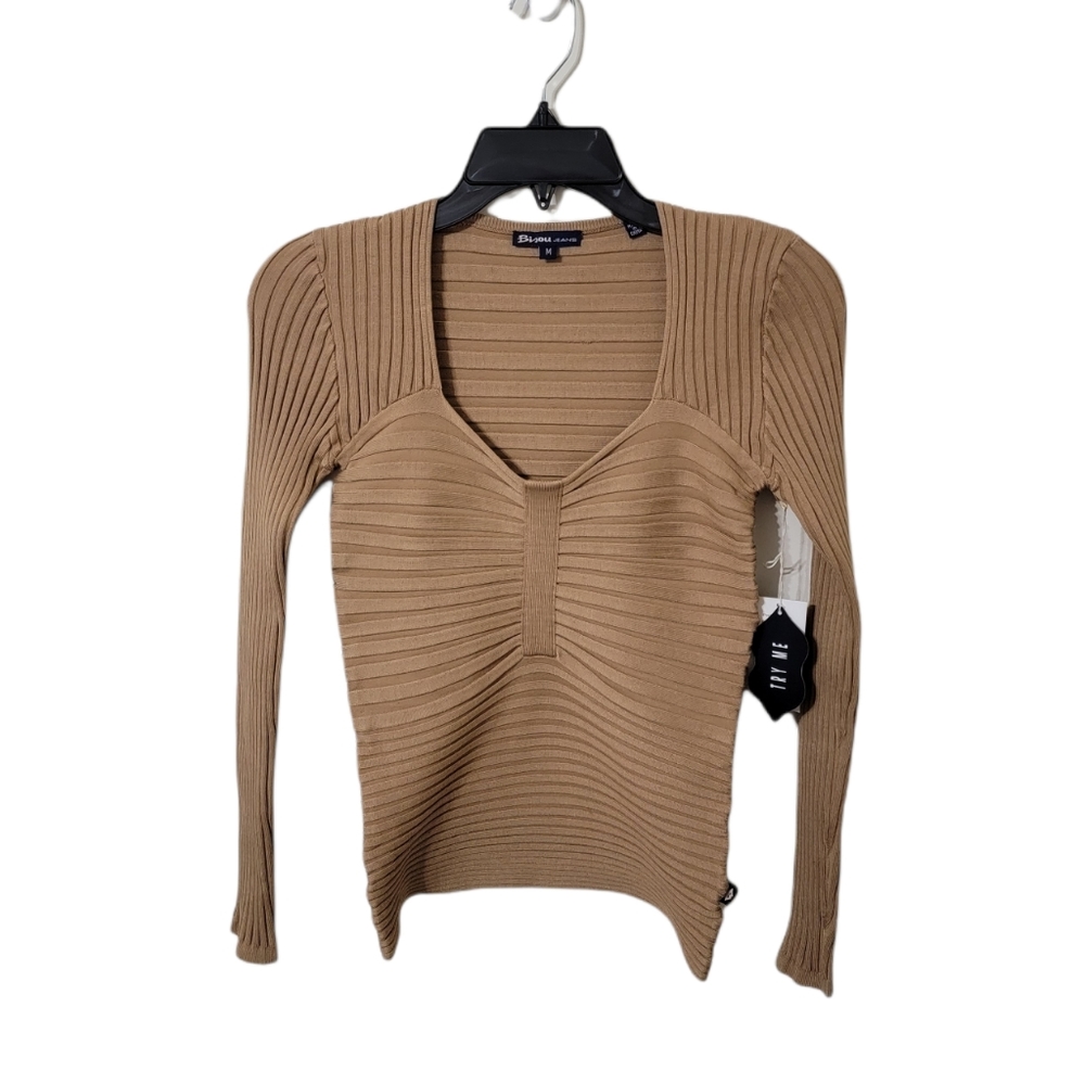 Bisou Jeans Caramel Sweater size M - 78% silk